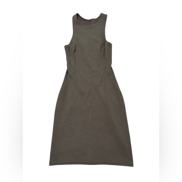 Lululemon Ribbed Softstreme Slim-Fit Tank Dress in Nomad - Picture 6 of 7